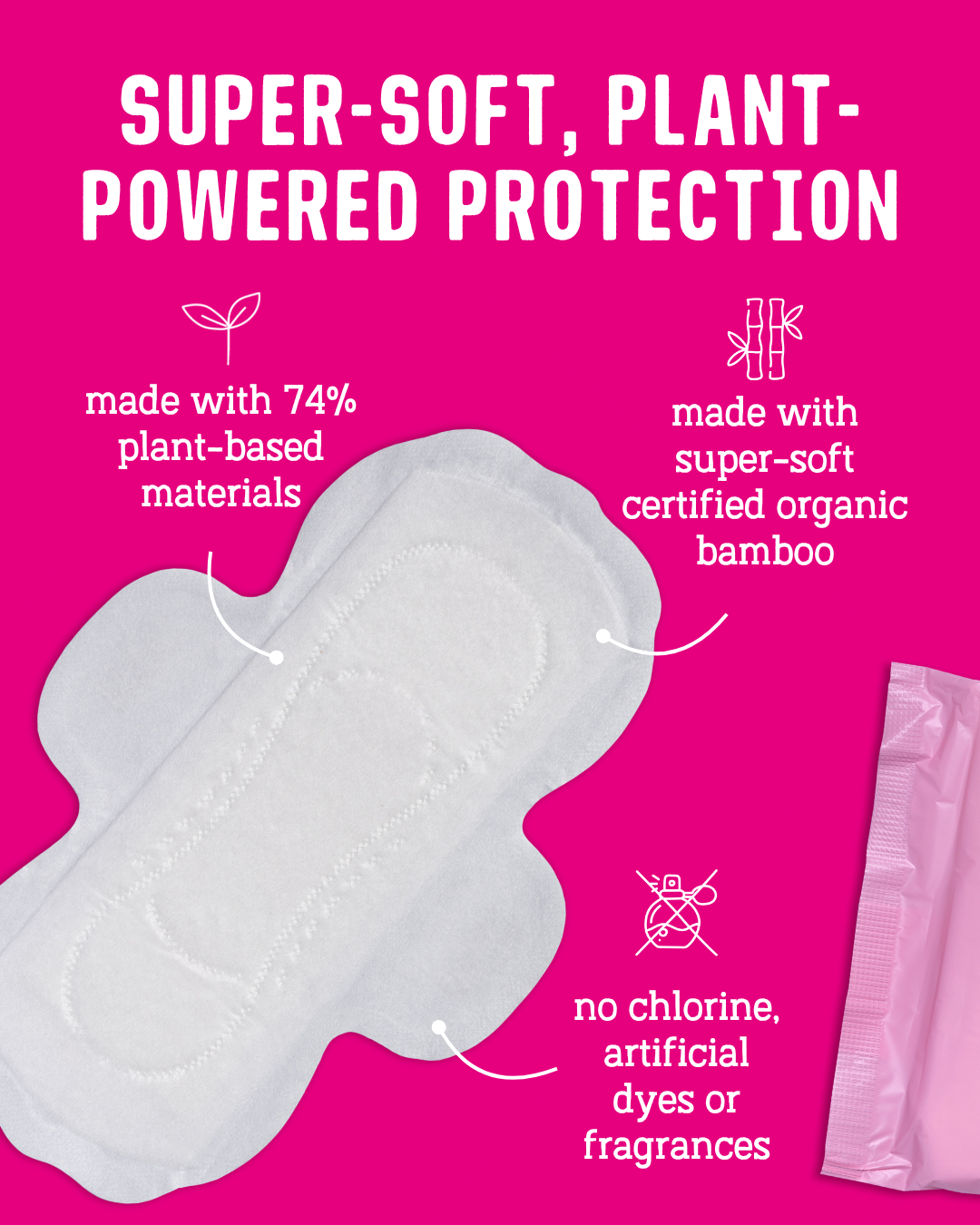 Flo Bamboo Period Pads Combo Pack