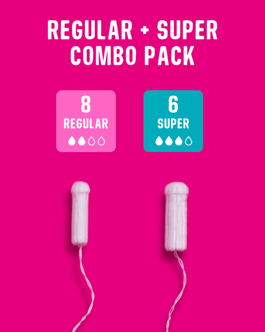 SUPER + SUPER PLUS APPLICATOR TAMPON COMBO PACK