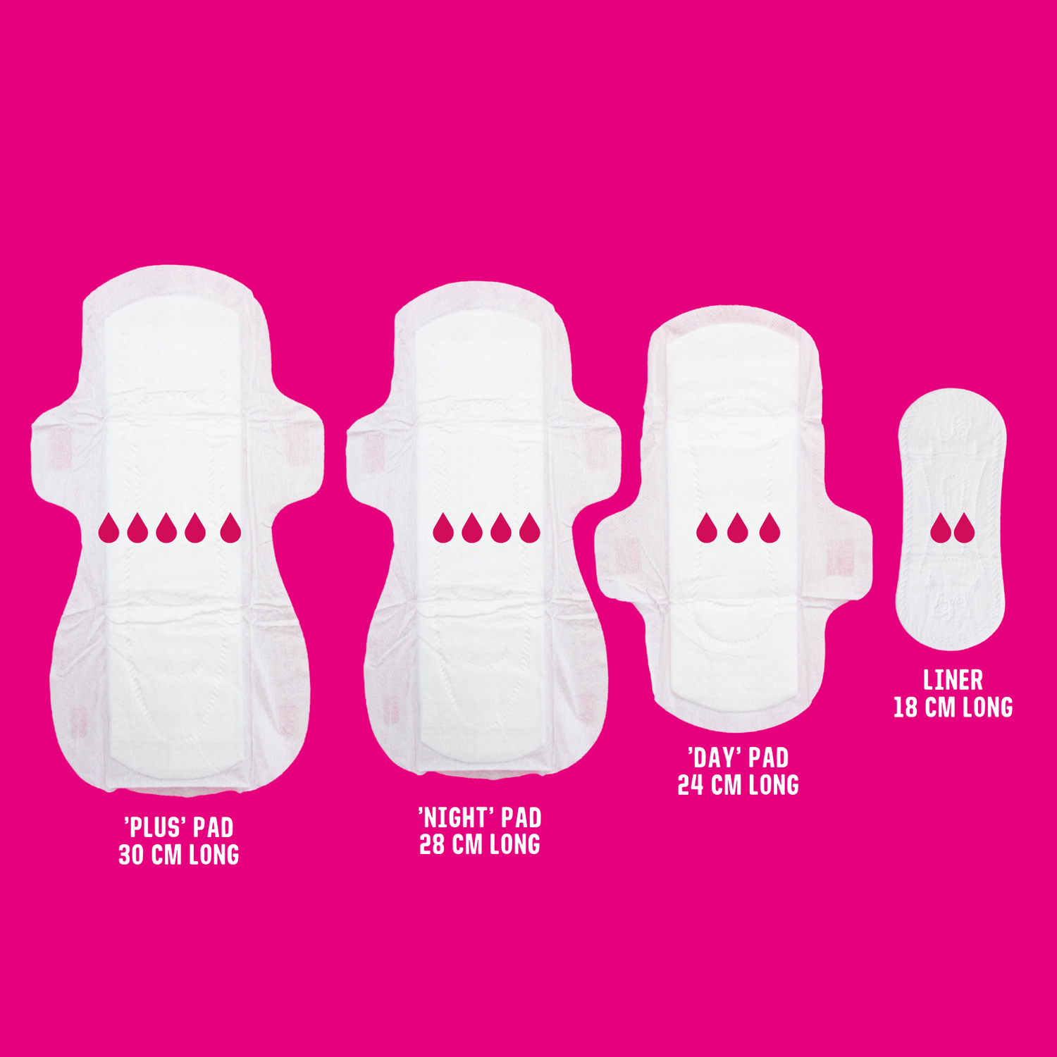 100 Organic Period Pads & Liners Here We Flo