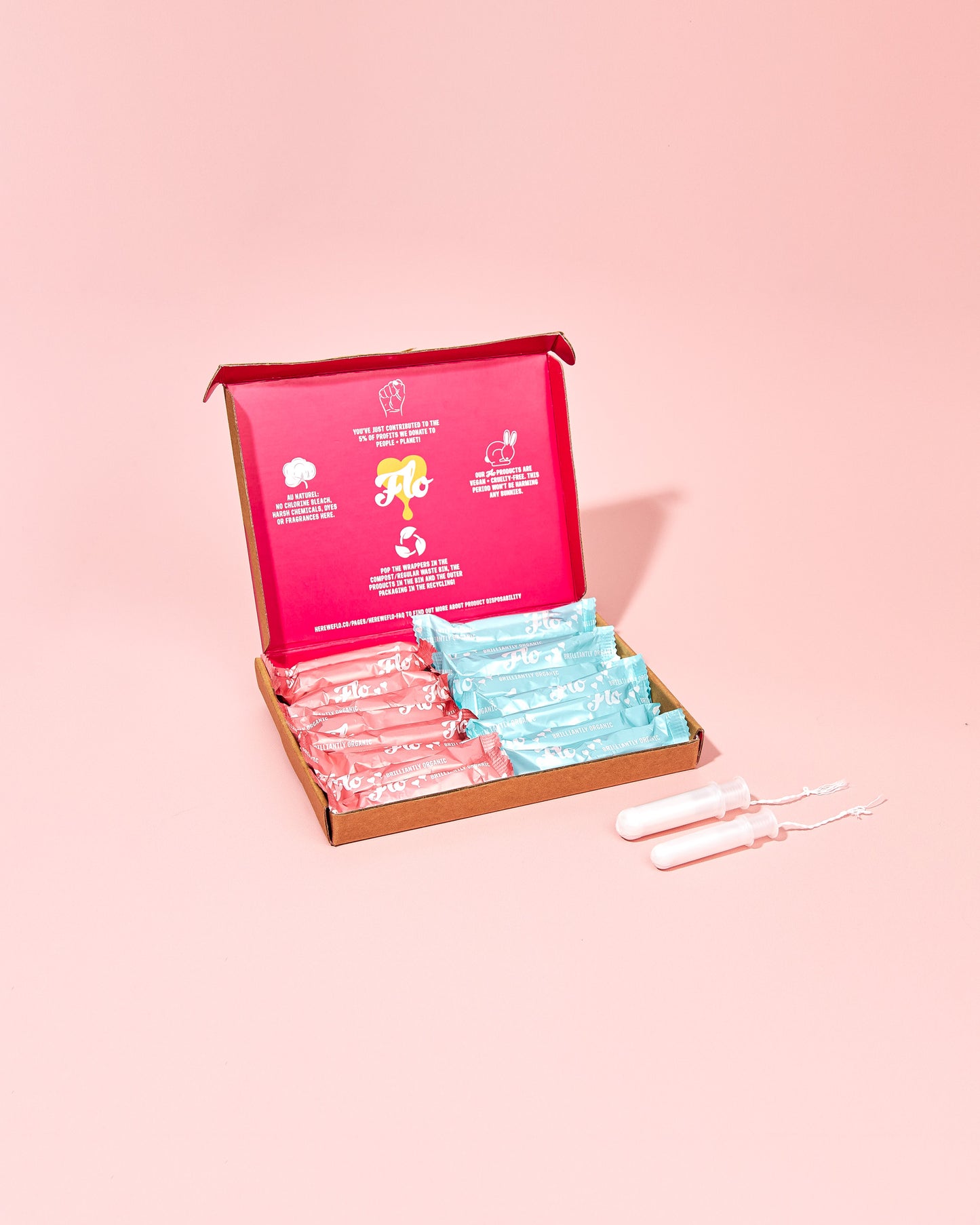 FLO Eco-Applicator Tampons